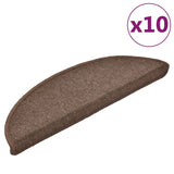 Vidaxl trapmatten 10 st 56x17x3 cm koffiebruin