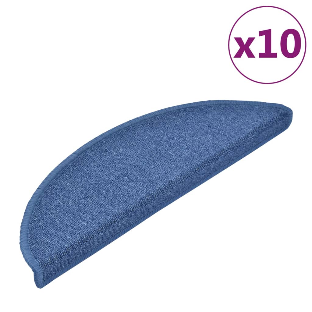 Vidaxl trapmatten 10 st 56x17x3 cm blauw