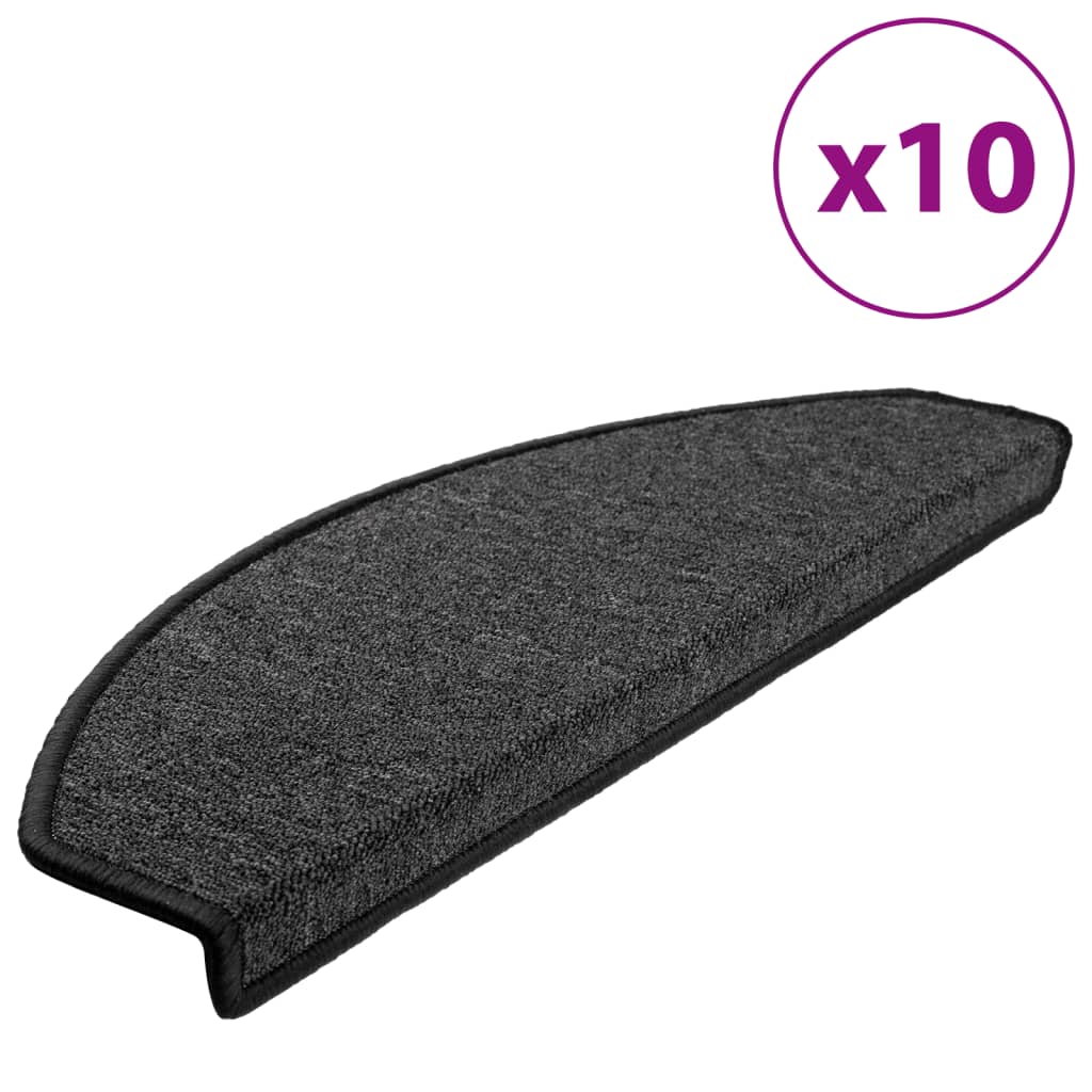 Vidaxl trapmatten 10 st 65x24x4 cm antracietkleurig