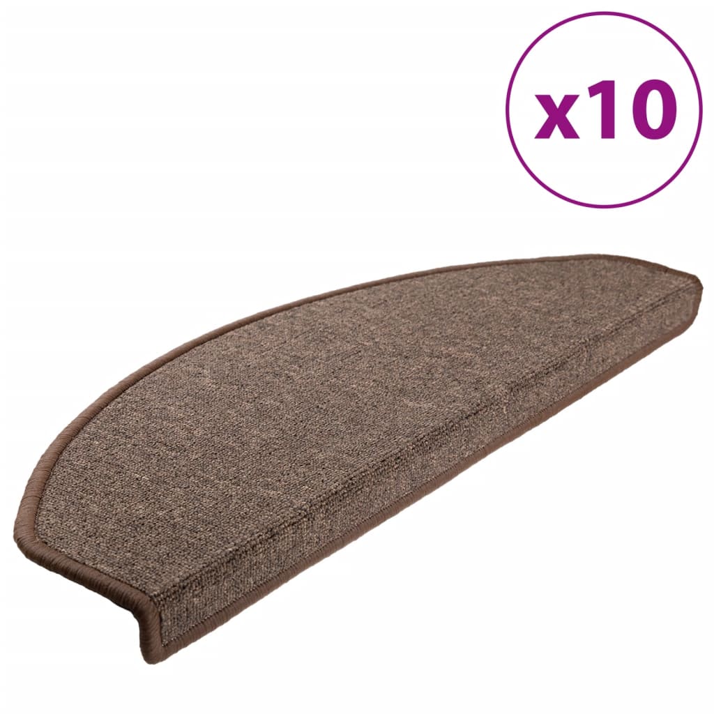 Vidaxl trapmatten 10 st 65x24x4 cm koffiebruin