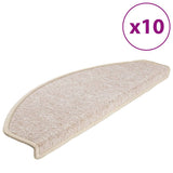 Vidaxl trapmatten 10 st 65x24x4 cm taupe halfrond groot