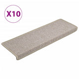 VidaXL Trapmatten 10 st 65x21x4 cm taupe