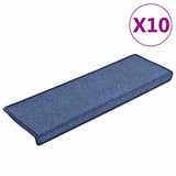 Vidaxl trapmatten 10 st 65x21x4 cm blauw