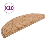 Vidaxl trapmatten 10 st 56x17x3 cm beige