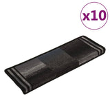 Vidaxl trapmatten zelfklevend 10 st 65x21x4 cm zwart en grijs