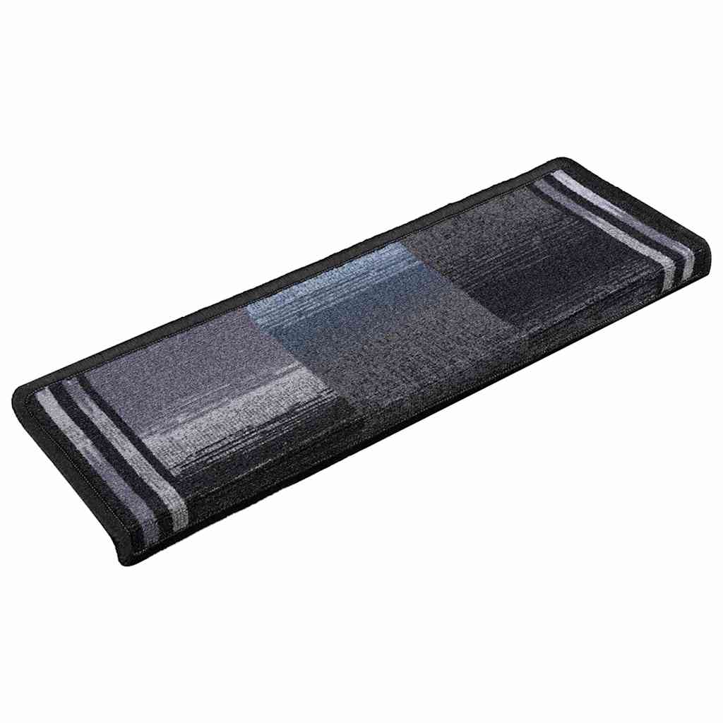 Vidaxl trapmatten zelfklevend 10 st 65x21x4 cm zwart en grijs