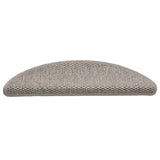 Vidaxl trapmatten zelfklevend 15 st sisal-look 56x17x3cm zilverkleurig
