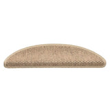 Vidaxl trapmatten zelfklevend 15 st sisal-look 56x17x3 cm zandkleurig