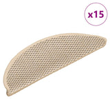 Vidaxl trapmatten zelfklevend 15 st sisal-look 56x17x3 cm berber