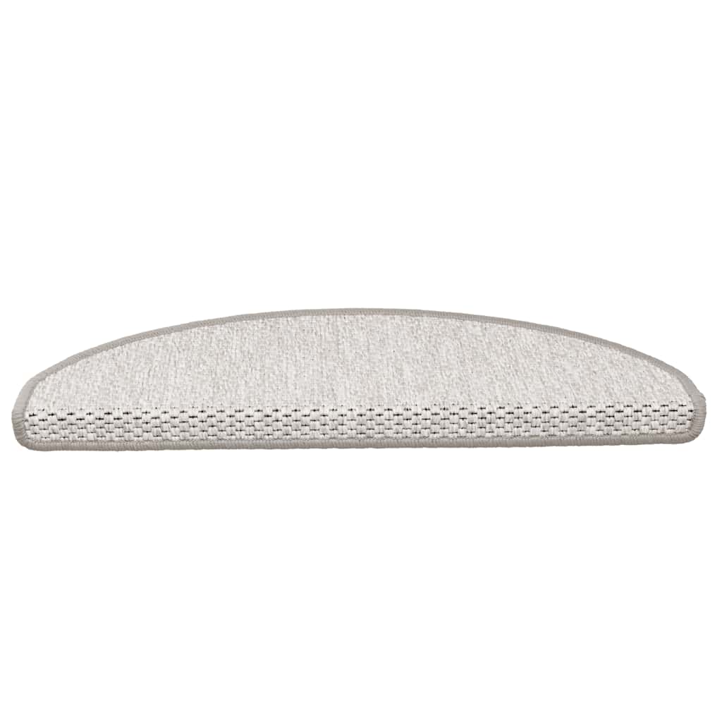 Vidaxl trapmatten zelfklevend 15 st sisal-look 65x21x4 cm platinakleur