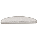 Vidaxl trapmatten zelfklevend 15 st sisal-look 65x21x4 cm platinakleur