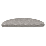 Vidaxl trapmatten zelfklevend 15 st sisal-look 65x21x4cm zilverkleurig