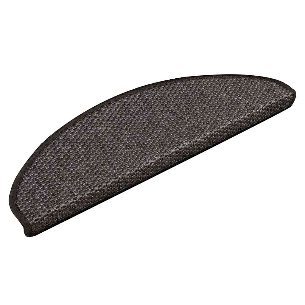 Vidaxl trapmatten zelfklevend 15st sisal-look 65x21x4cm antracietkleur