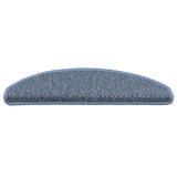 Vidaxl trapmatten zelfklevend 15 st sisal-look 65x21x4 cm blauw