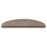 Vidaxl trapmatten zelfklevend 15 st sisal-look 65x21x4 cm donkerbeige