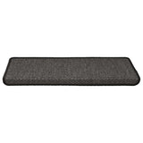 Vidaxl trapmatten zelfklevend 15st sisal-look 65x21x4cm antracietkleur
