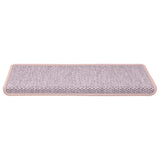 Vidaxl trapmatten zelfklevend 15 st sisal-look 65x21x4 cm roze