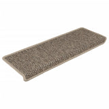 Vidaxl trapmatten zelfklevend 15 st sisal-look 65x21x4 cm donkerbeige