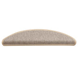 Vidaxl trapmatten 15 st 56x17x3 cm zilver halfrond