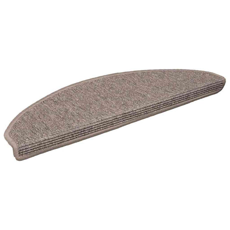 Vidaxl trapmatten 15 st 65x21x4 cm donkerbeige halfrond groot