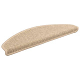 Vidaxl trapmatten 15 st 65x21x4 cm lichtbeige halfrond groot