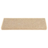 Vidaxl trapmatten 15 st 65x21x4 cm lichtbeige met rechthoekige rand