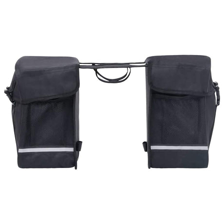 Vidaxl fietstas voor bagagedrager dubbel waterdicht 35 l zwart