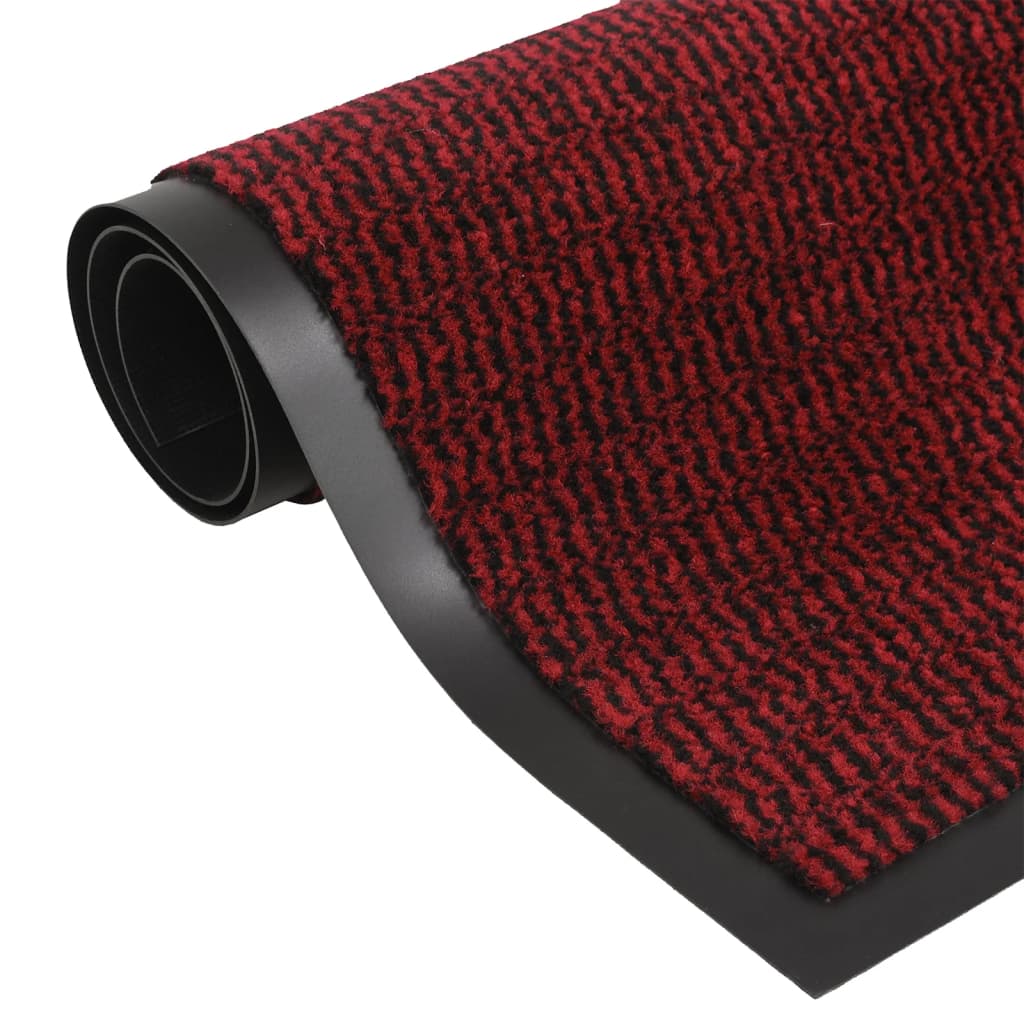 VidaXL Deurmat getuft 60x150 cm rood