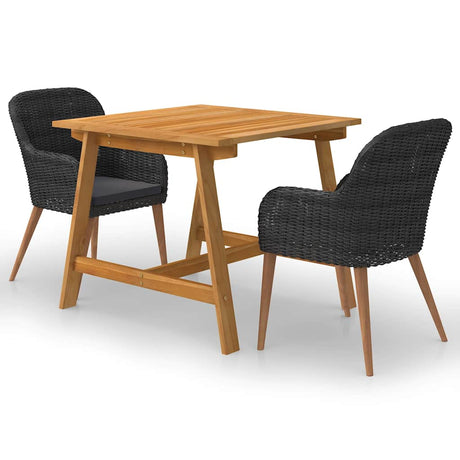 Vidaxl 3-delige tuinset zwart