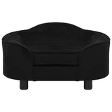 Vidaxl hondenbank 67x47x36 cm pluche zwart