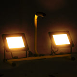 Vidaxl spotlight met handvat led 2x50 w warmwit