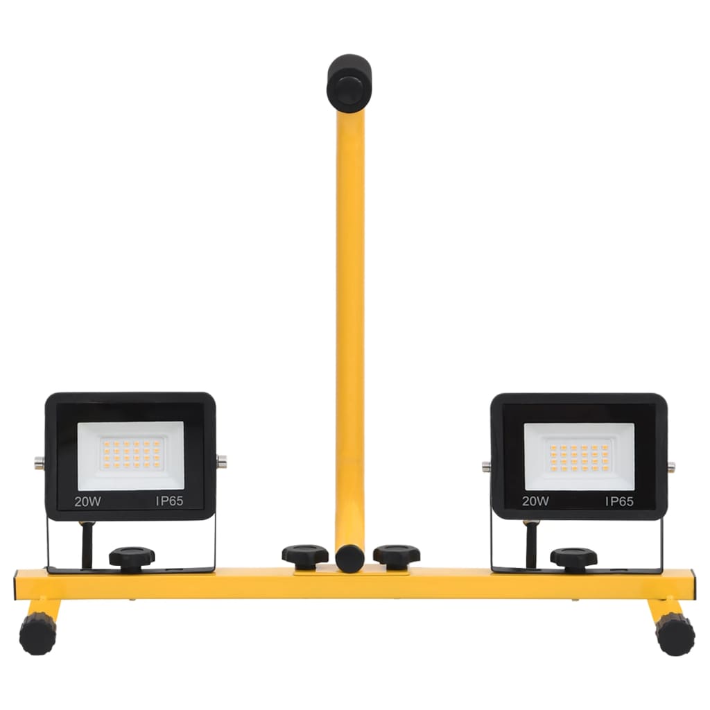 Vidaxl spotlight met handvat led 2x20 w koudwit