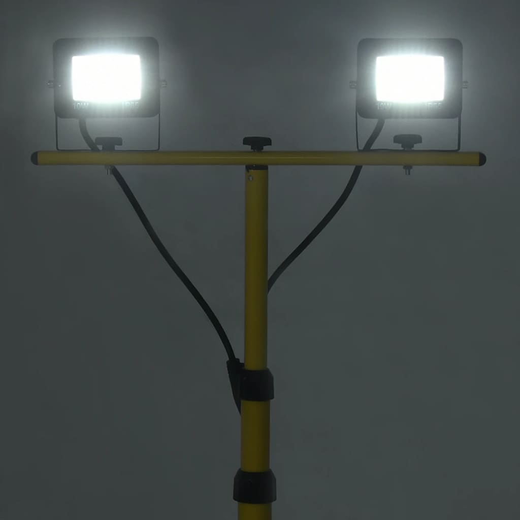 Vidaxl spotlight met statief led 2x10 w koudwit