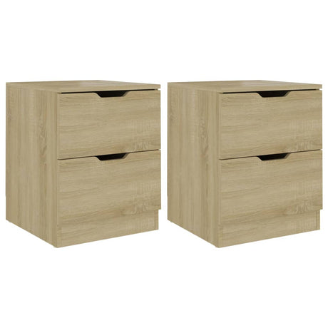 Vidaxl nachtkastjes 2 st 40x40x50 cm bewerkt hout sonoma eikenkleurig