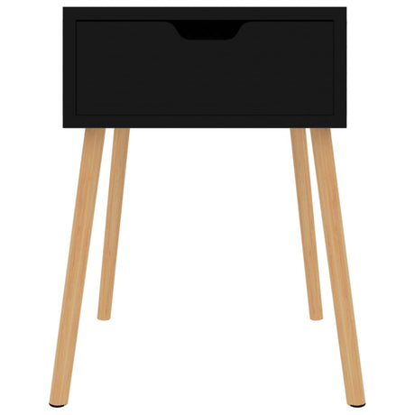 Vidaxl nachtkastje 40x40x56 cm bewerkt hout hoogglans zwart