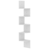 Vidaxl hoekwandschap 19x19x123 cm bewerkt hout wit
