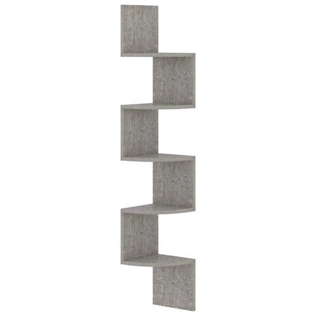 Vidaxl hoekwandschap 19x19x123 cm bewerkt hout betongrijs