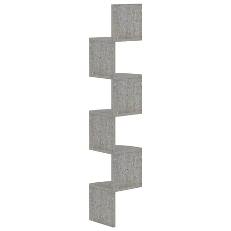Vidaxl hoekwandschap 19x19x123 cm bewerkt hout betongrijs