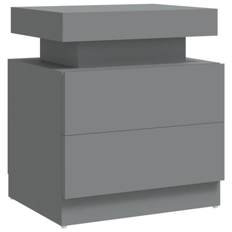 Vidaxl nachtkastje 45x35x52 cm bewerkt hout grijs