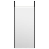 Vidaxl deurspiegel 30x60 cm glas en aluminium zwart