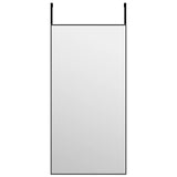 Vidaxl deurspiegel 40x80 cm glas en aluminium zwart