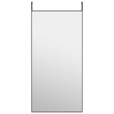 Vidaxl deurspiegel 50x100 cm glas en aluminium zwart