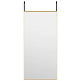 Vidaxl deurspiegel 30x60 cm glas en aluminium goudkleurig