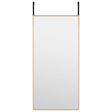 Vidaxl deurspiegel 30x60 cm glas en aluminium goudkleurig