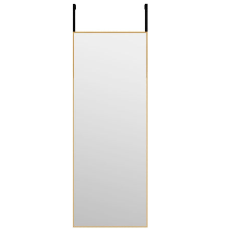 Vidaxl deurspiegel 30x80 cm glas en aluminium goudkleurig