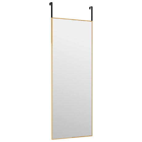 Vidaxl deurspiegel 30x80 cm glas en aluminium goudkleurig