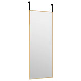 Vidaxl deurspiegel 30x80 cm glas en aluminium goudkleurig