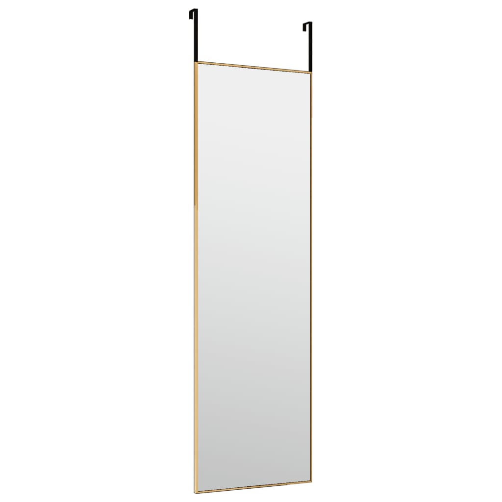 VidaXL Deurspiegel 30x100 cm glas en aluminium goudkleurig