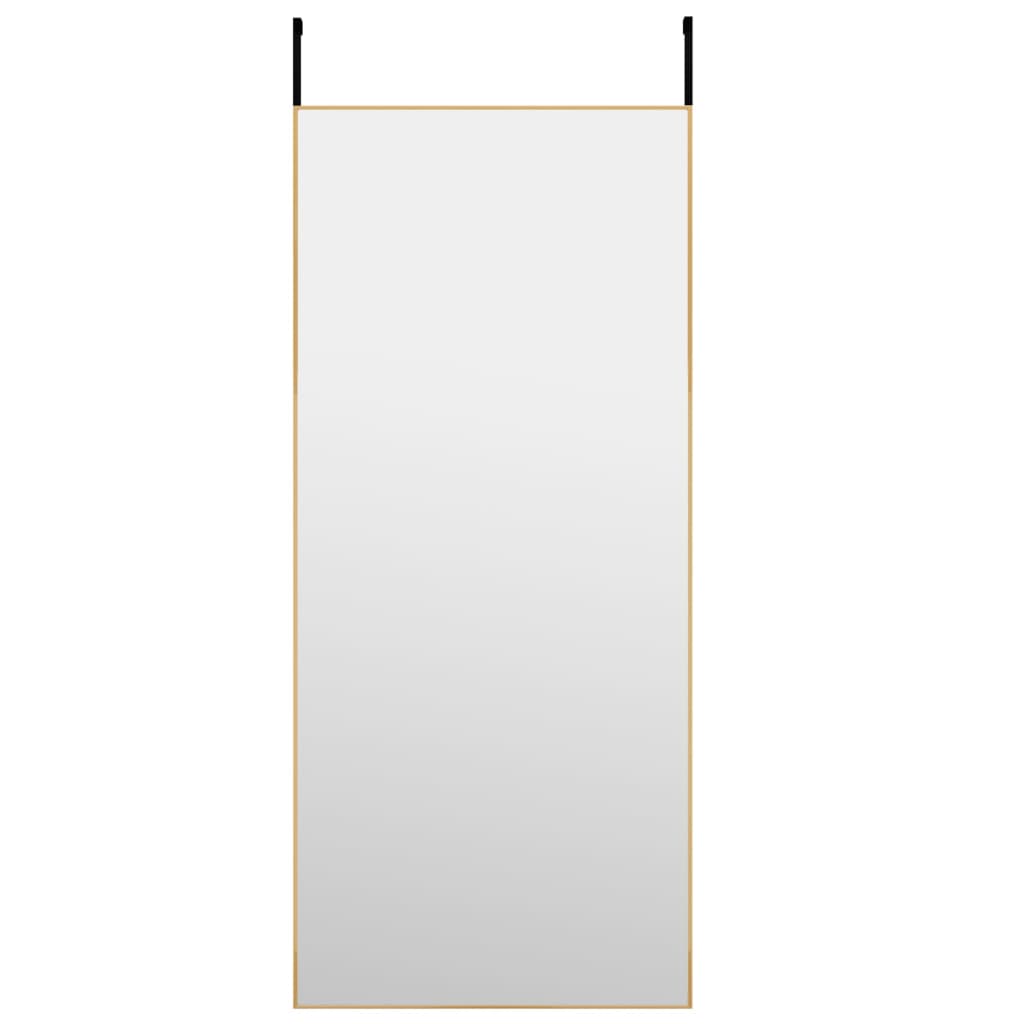 VidaXL Deurspiegel 40x100 cm glas en aluminium goudkleurig