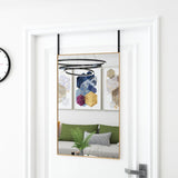 Vidaxl deurspiegel 50x80 cm glas en aluminium goudkleurig